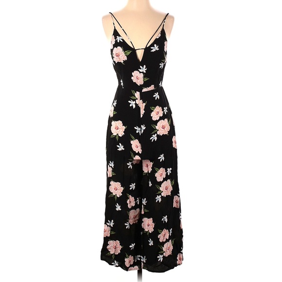 Topshop Hydrangea Floral Print Strappy Jumpsuit US 2 - Picture 5 of 12